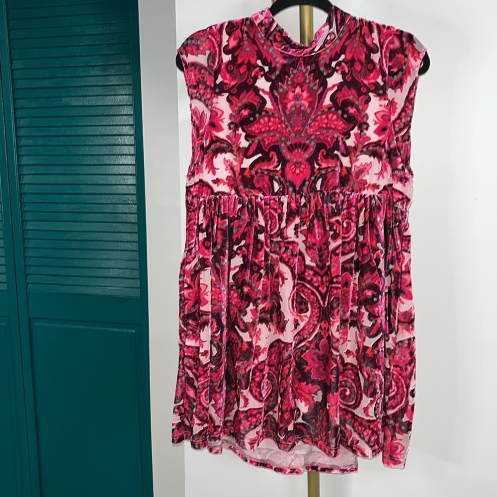 Free People NWT All The Time Velvet Mini Dress - Size M - Picture 4 of 6